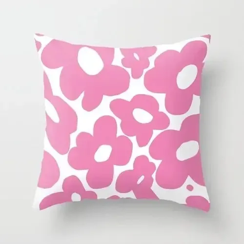 

Наволочка декоративная цветочный принт полиэстер 40x40 см