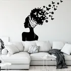 Африканские американские наклейки на стену, африканская сильная красивая девушка, Бабочка, салон красоты, домашняя фотография 22