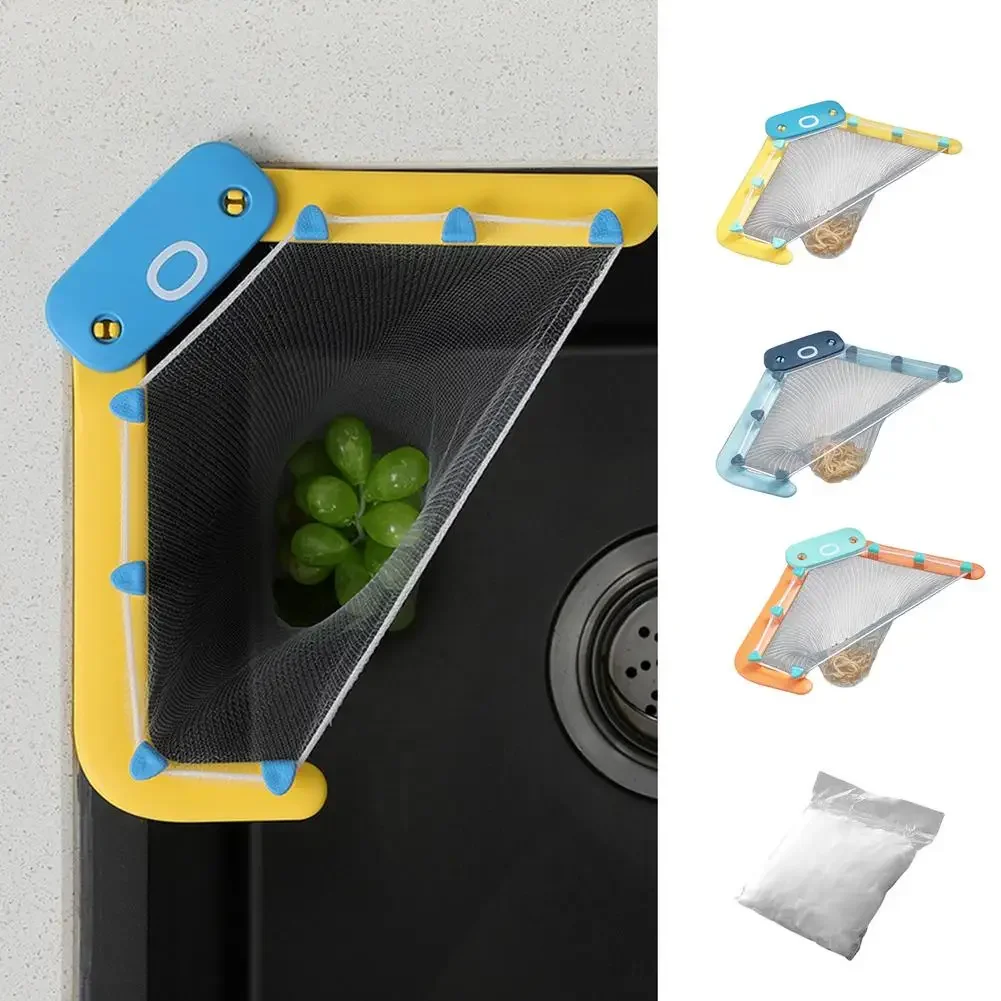 

Kitchen Sink Filter Triangle Drain Rack Strainer Anti-clogging Kitchen Trash Sink Mesh For Kitchen Storage Sink Filter Shelf