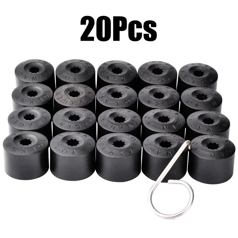 

20 шт. для VW Tiguan Golf MK5 Passat B7, колпачок ступицы колеса, гайка, болт, крышка обода, винты для шин, заглушки, шпильки, украшения для автомобиля, аксессуары