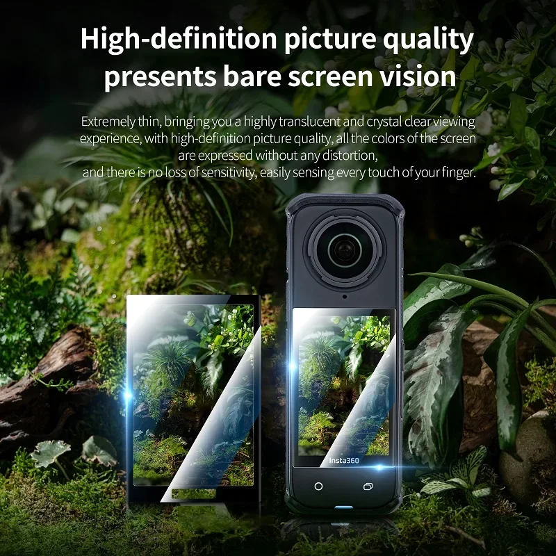 2 комплекта закаленной пленки для Insta360 X4 пленка высокой четкости защитная от