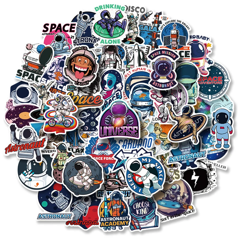 

10/30/50PCS Space Planet Astronaut Graffiti Waterproof Sticker Dream Universe Personality Water Cup Refrigerator Trend Wholesale