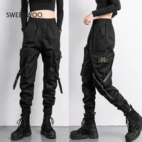 high waist pants women trousers casual office lady front slit elastic waist pencil trousers sexy ladies skinny pants workwear