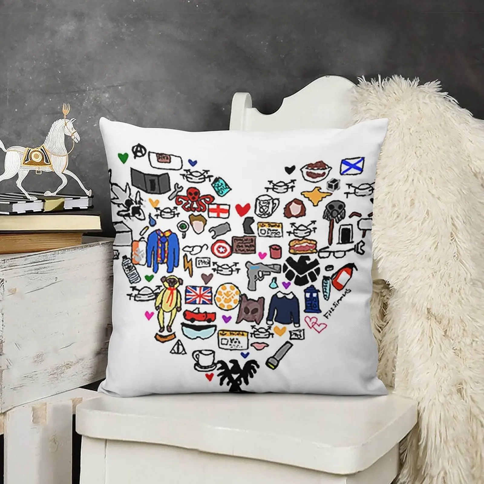 Декоративная подушка в форме сердца фитзсиммонс рождественские украшения для