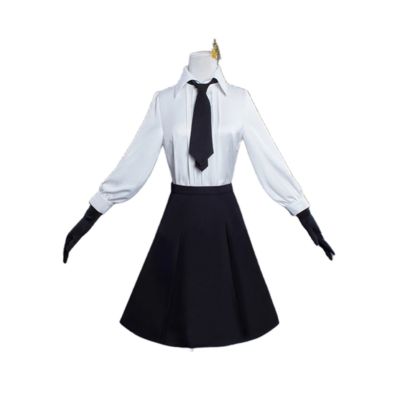 

Anime Bungo Stray Dogs Cosplay Costume Set Akiko Yosano Cosplay Costumes Female Halloween Clothing Shirt+Skirt+Tie+Glove
