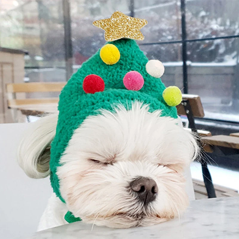 

Рождественская шапка для домашних животных, собак, кошек, милая Женская шапочка в виде Санты, лося для котенки, малый и средний стиль, костюм ...