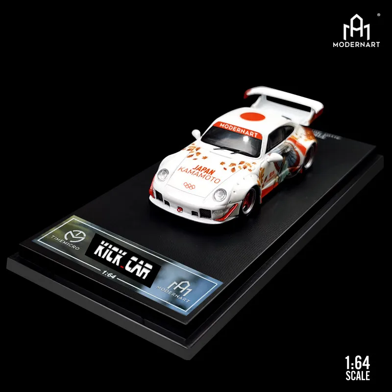 

Timemicro 1/64 Pors 911 993 RWB культурный белый модифицированный автомобиль литый под давлением спортивный автомобиль гоночный автомобиль модель авто...