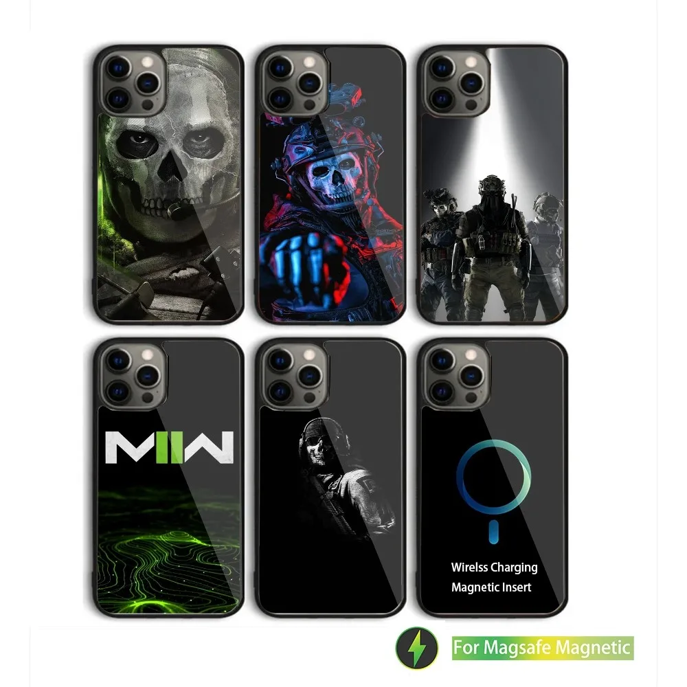 Чехол для телефона C-Call-Of-Duty Game iPhone 15 14 13 12 11 Plus Pro Max Mini Magsafe с магнитной беспроводной