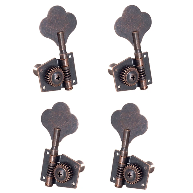 

Guitar Vintage Open Bass Guitar Tuning Key Pegs Machine Heads Tuners 2L2R For 4 Strings Bass