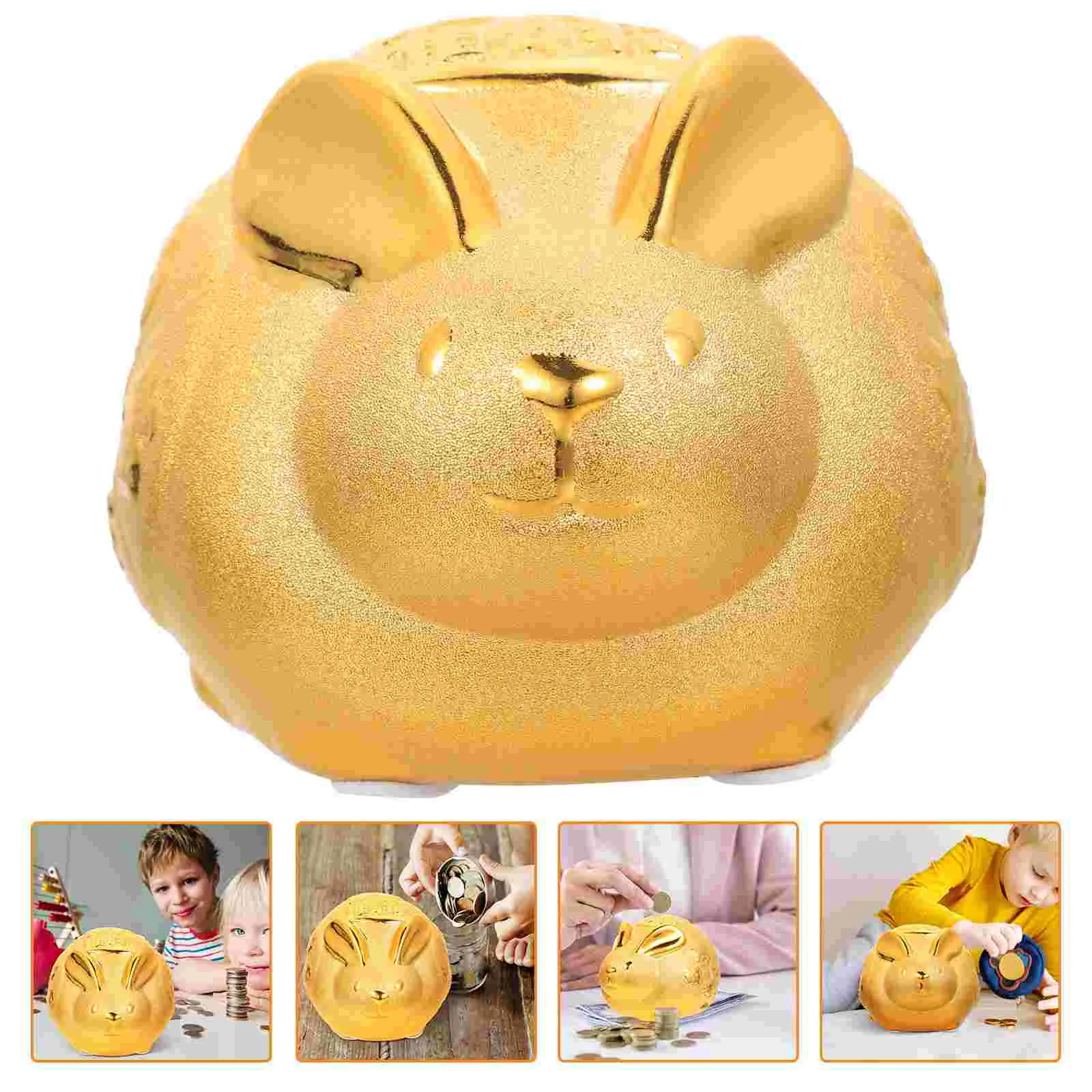 

Bank Rabbit Piggy Bunny Money Zodiac Savingpot Figurine Jar Statue Animal Chinese Ceramic Figurines Decor Year Decoration