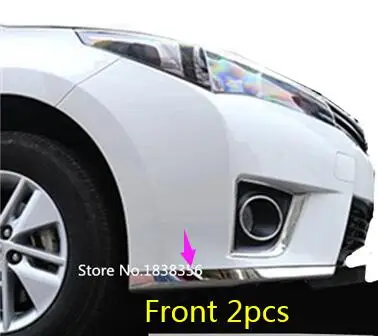 

Автомобильный Передний + задний Боковой бампер, угловая отделка, рама, нержавеющая сталь, противоскользящая Крышка для Toyota Corolla Altis 2014 2015 2016