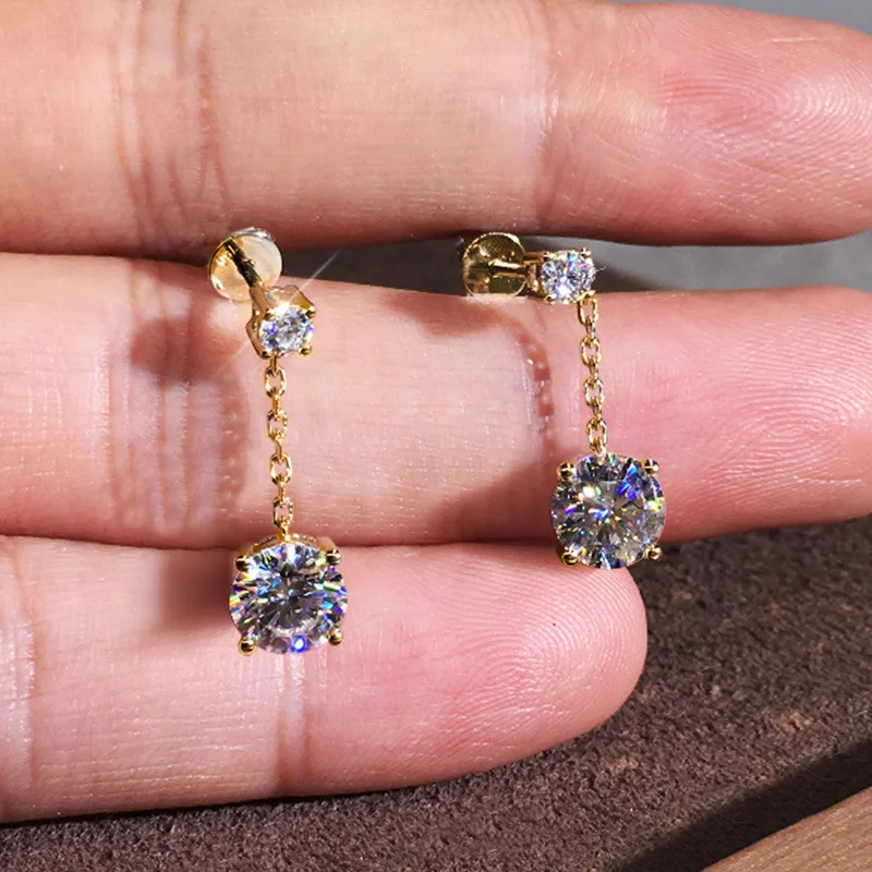 

2022 модные длинные серьги в Корейском стиле для женщин прозрачный кубический цирконий геометрические элегантные женские висячие серьги Мод...