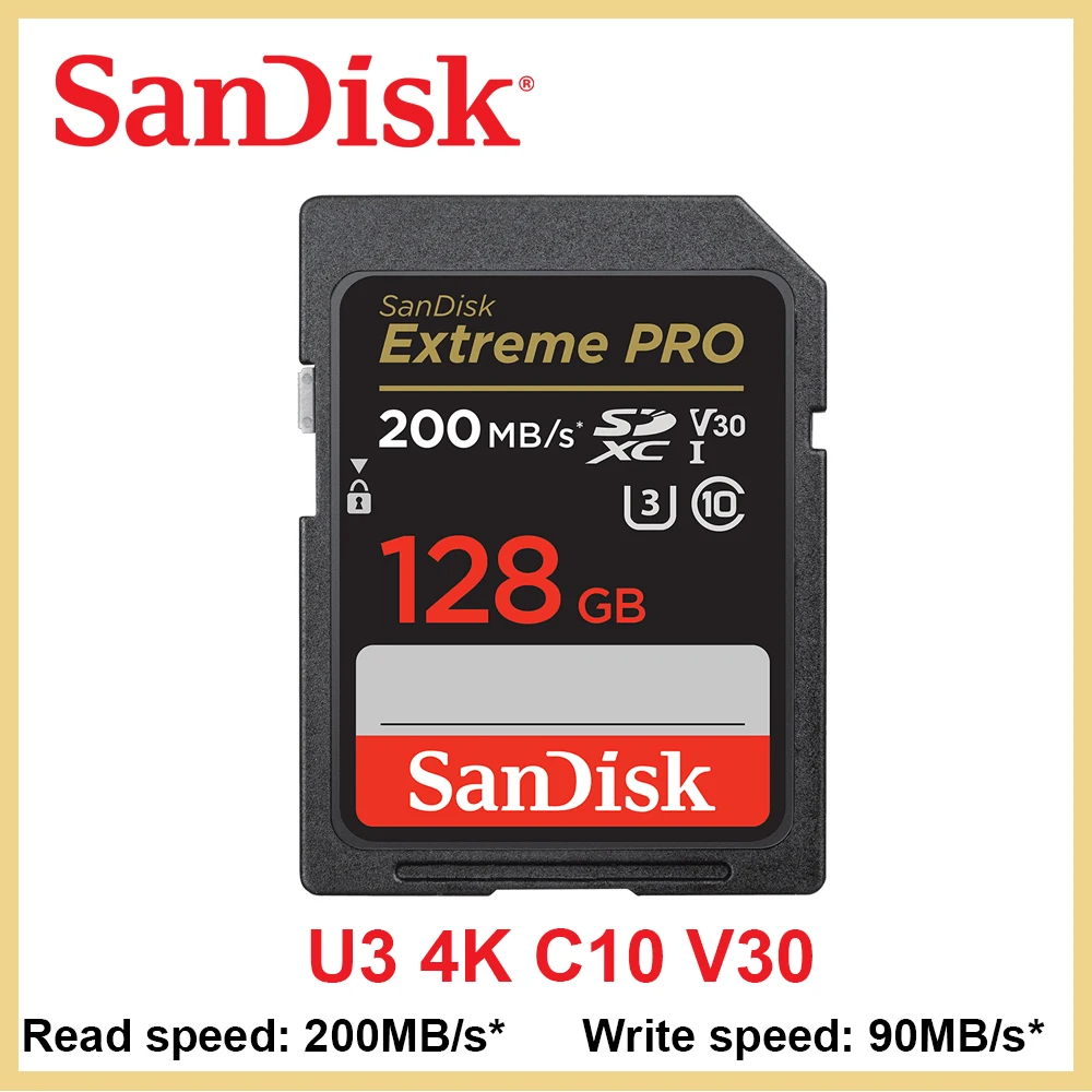 SD-Карта SanDisk Extreme PRO SDHC/SDXC 256 ГБ 512 128 64 32 U3 4k высокоскоростная C10 V30 для камеры - купить