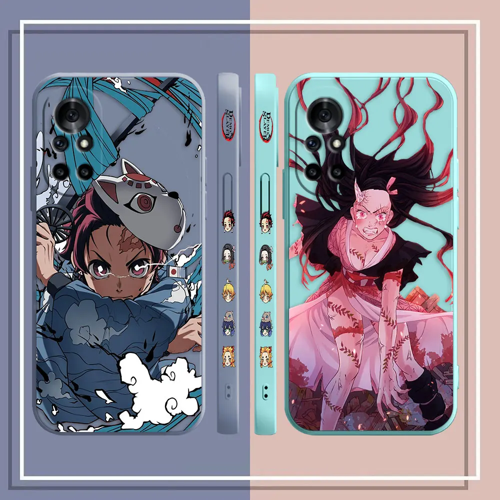Japan Anime Demon Slayer Case For Huawei NOVA 7 6 5I 5 4 3 3I 2S 2 8 9 10 SE PRO PLUS Colour Simple Case Cover Funda Shell Capa