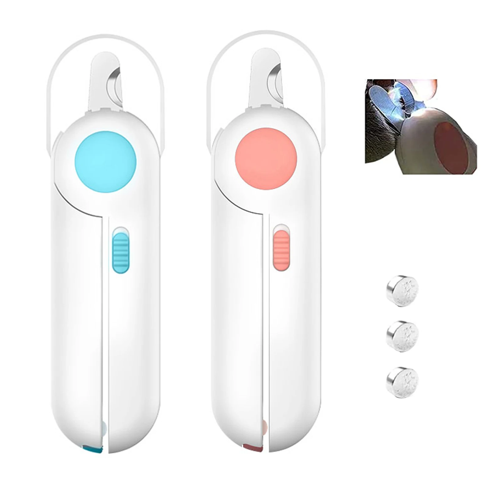 

Pet Supplies For Cat Dog Trimmer Grooming Tools Kit With LED Light Transparent Baffle Design Professional Animals Nail Clipper