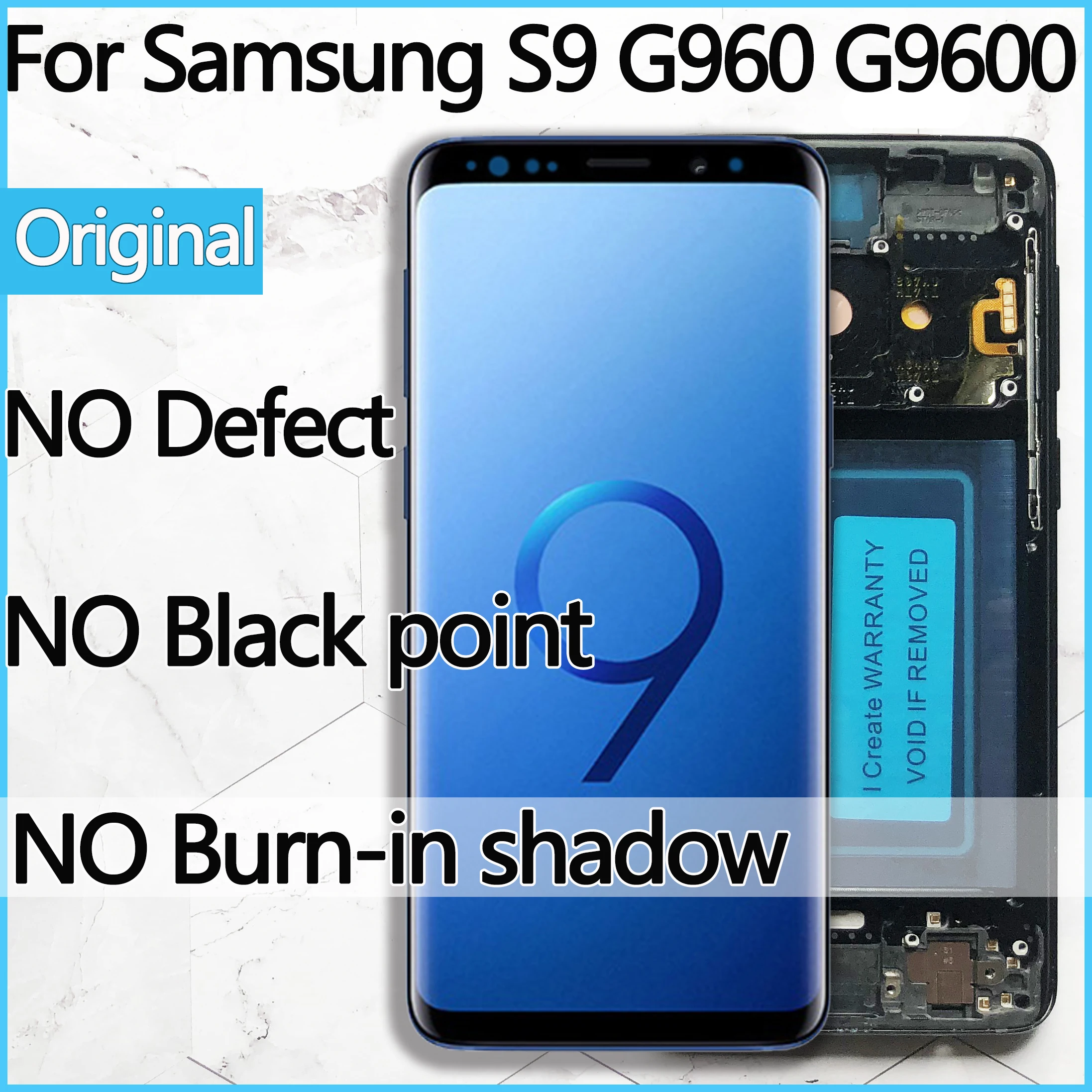 Протестированный Оригинальный ЖК-дисплей для Samsung Galaxy S9 G960 G960F ЖК-дисплей сенсорный экран дигитайзер сборка для Samsung S9 ЖК-запчасти для ремонта