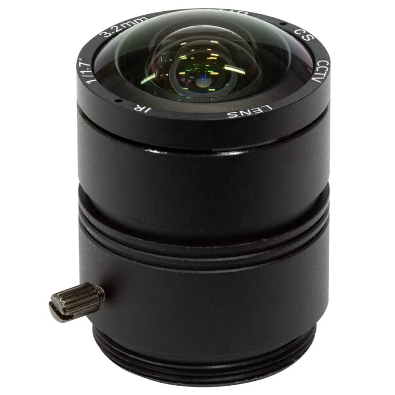 

Ультраширокоугольный объектив CS 120 градусов для камеры Raspberry Pi HQ, фокусное расстояние 3,2 мм с ручной фокусировкой