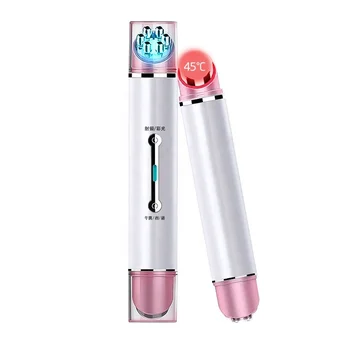 2022 Electric Lifting Beauty Heat Eye Massage Device Microcurrent Red Light Heating Rejuvenation Ems Mini Lip Eye Massager Pen