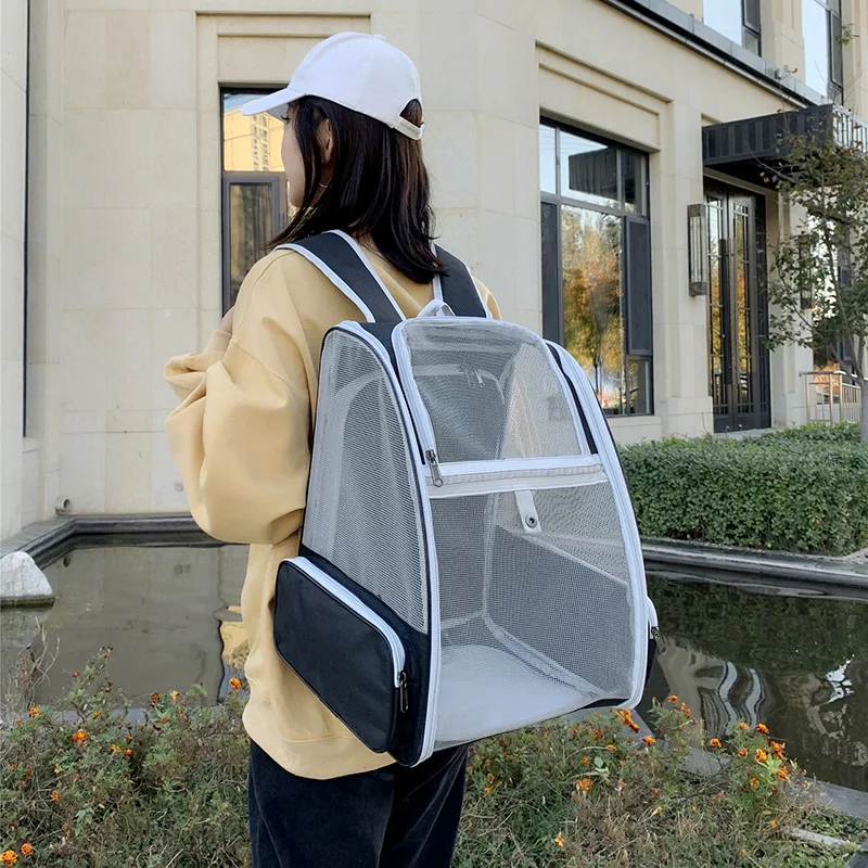 

Portable Pet Bag Breathable Travel Pet Transport Bag Large Capacity Cat Backpack Expandable Cat Carrier Dog Carrier Kitten Crate