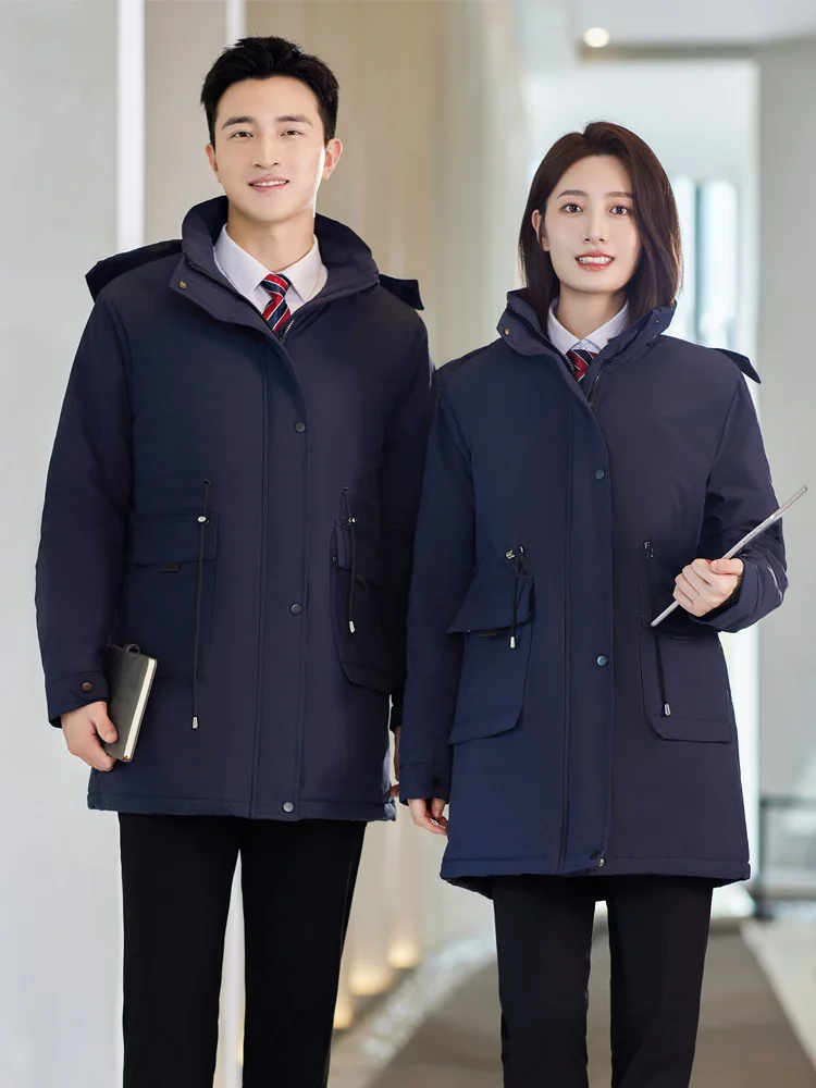 Утепленная парка средней длины женская зима 2023 новая одежда с хлопковой