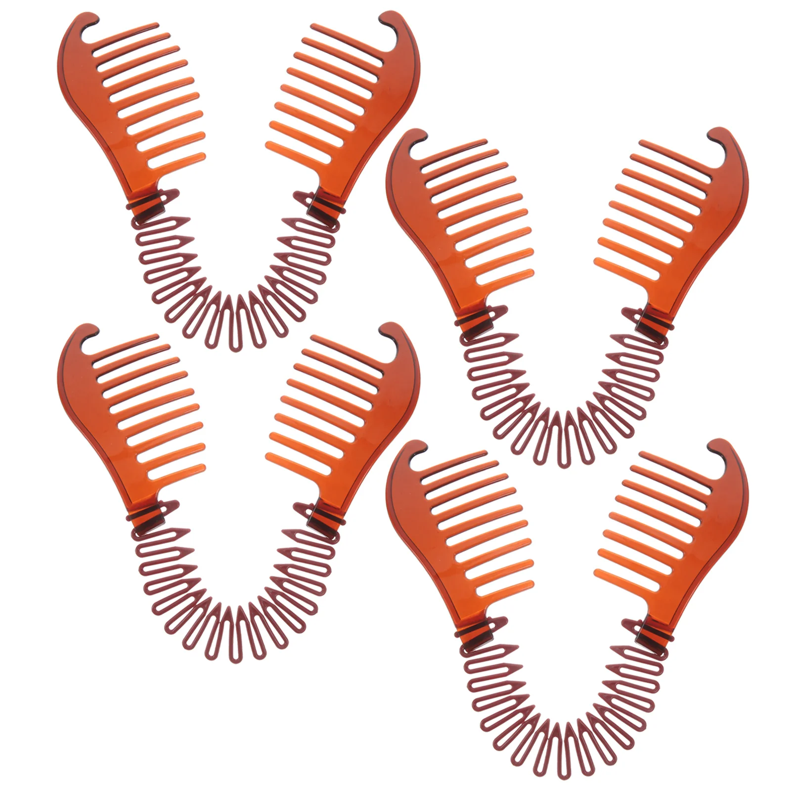 

Braiding Tool Hair Locking Dreads Small Banana Clips Thin Parting Ring Comb Accessory Thick Bendable Combs Women