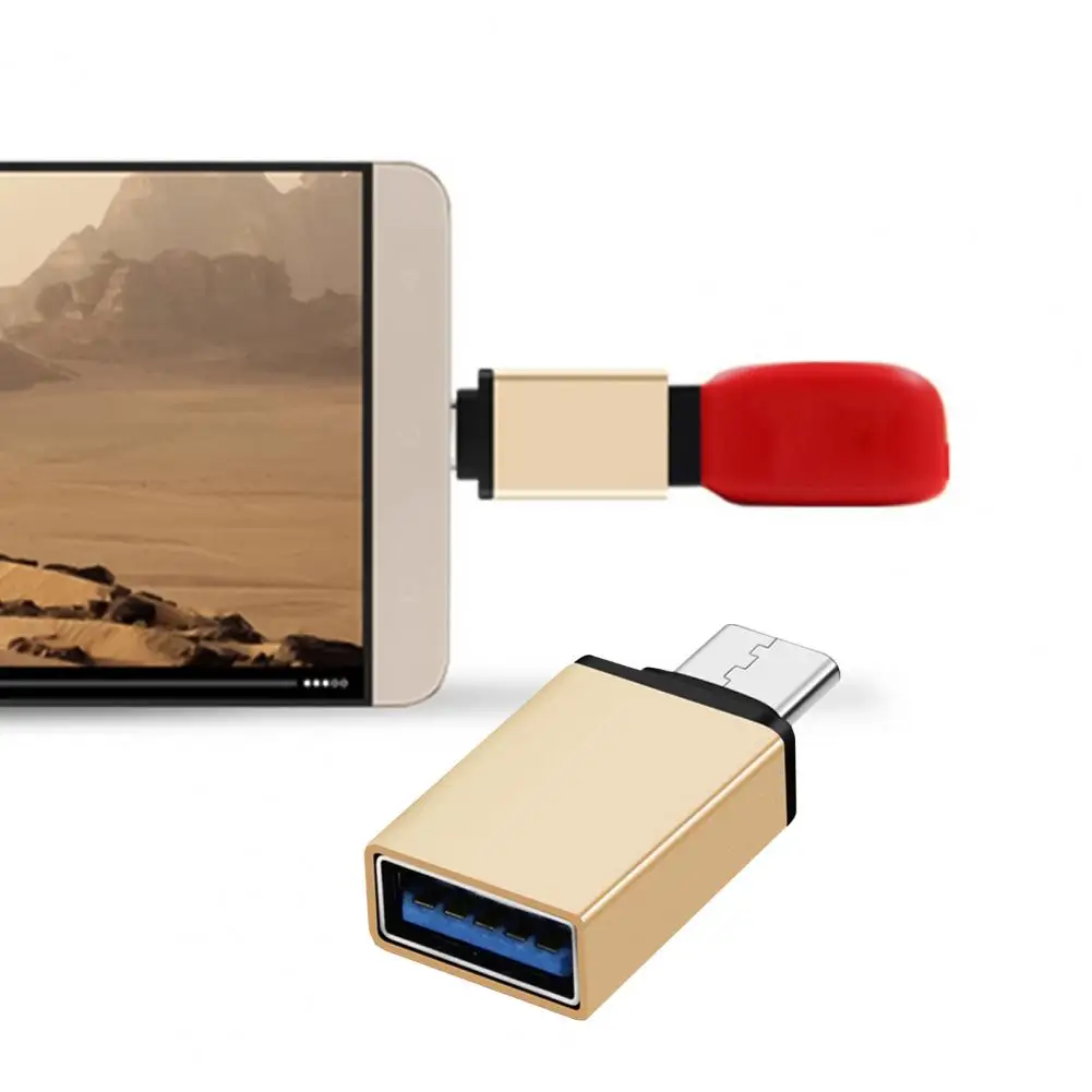 

Stable Output Driver-free OTG USB to Type-C Connector for Smartphone