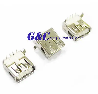 

100PCS USB Type A Female Socket A/F 90 degree Female Socket DIY electronics