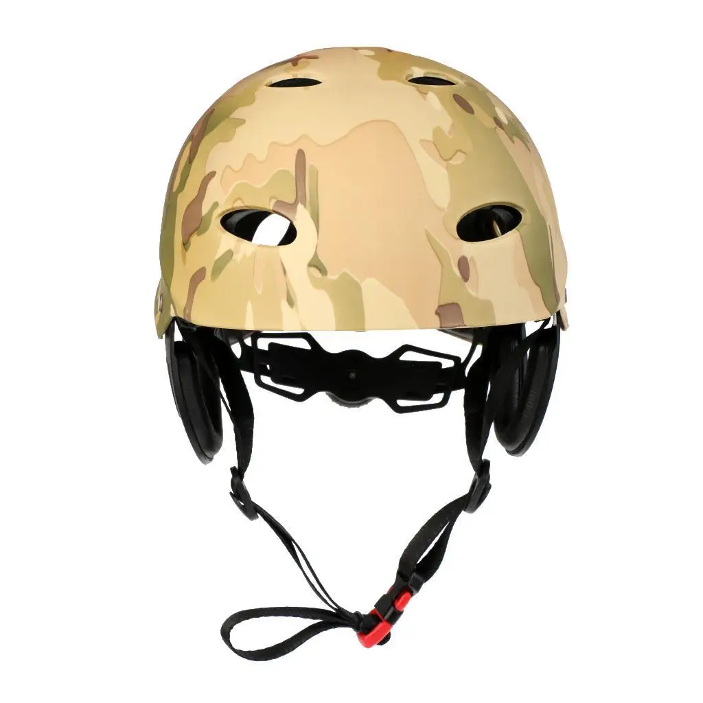 

Adult Kids Water Sports Safety Helmet Kayak Canoe Hard Cap Army Green Camo