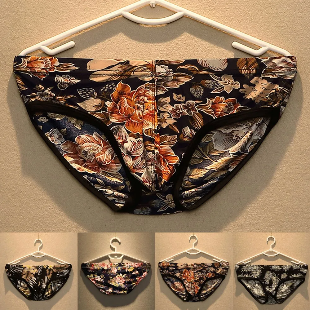 

Men Underwear Briefs Mid Waist One Piece Semi-Transparent Breathable Sexy Men's Panties Underpants new