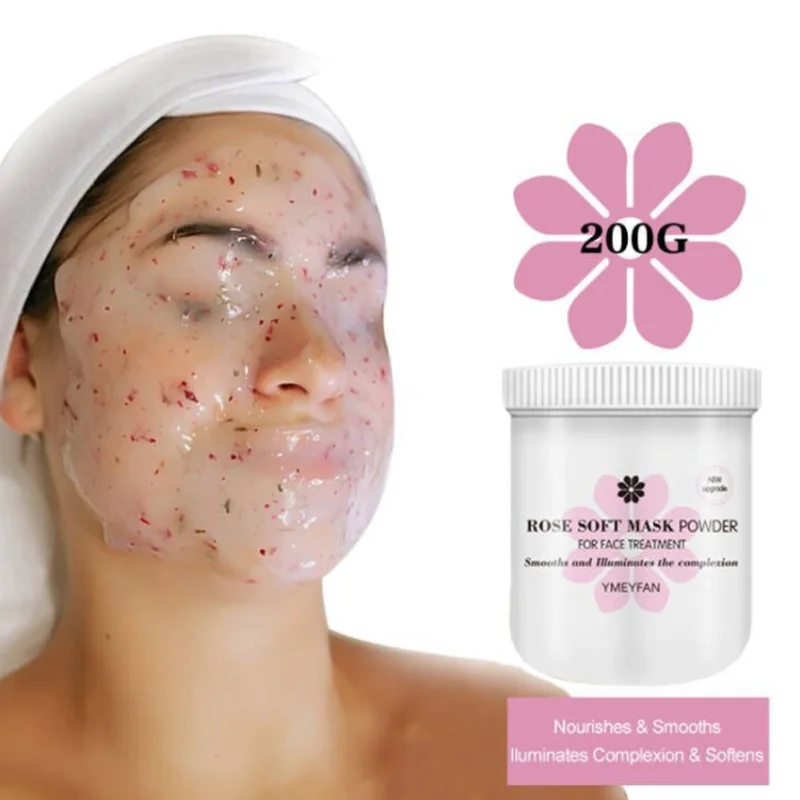 

200g Rose Petal Soft Hydro Jelly Mask Powder Crystal Mask Powder DIY SPA Beauty Salon Whitening Hydrating Moisturizing Skin Care