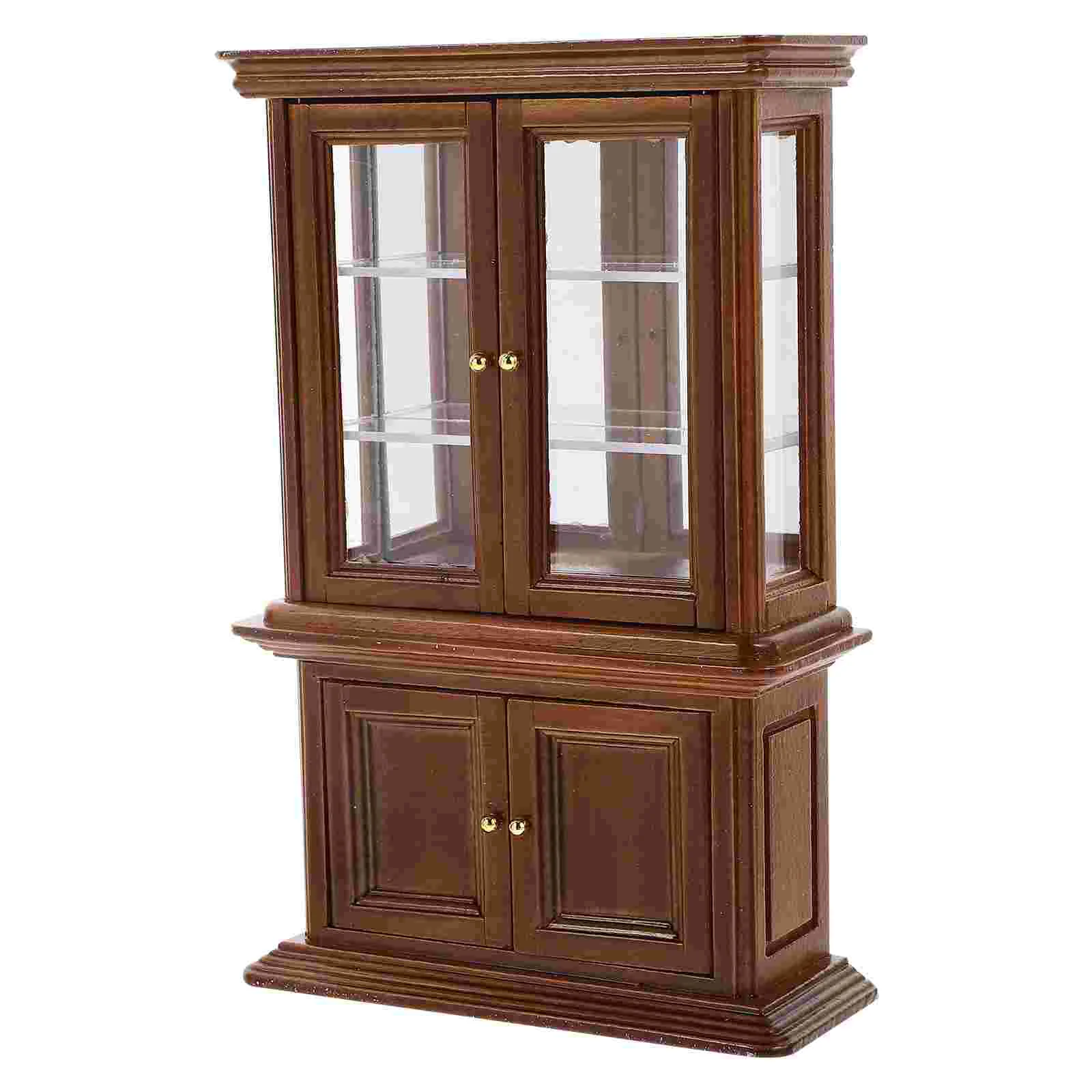 

Furniture Set Mini Wooden Cabinet Trim Food Play House Tiny Display Miniatures Crafts Kids Child Kitchen Decor