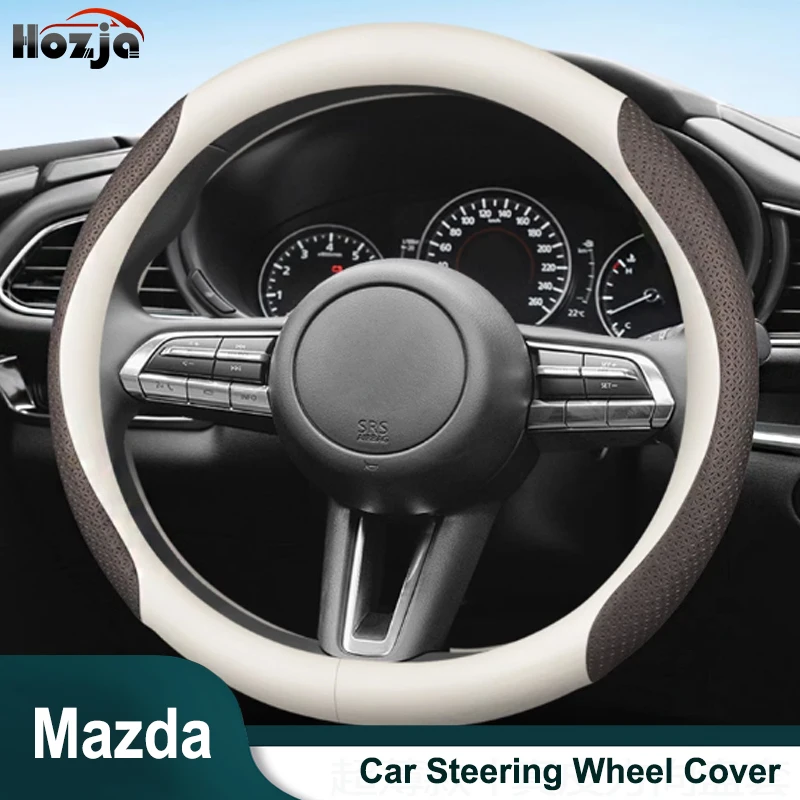 

Car Steering Wheel Protection Cover Leather Anti Slip For Mazda 2 Demio DW DY DE DJ DL 1996-2015 2016 2017 2018 2019 2020 2021