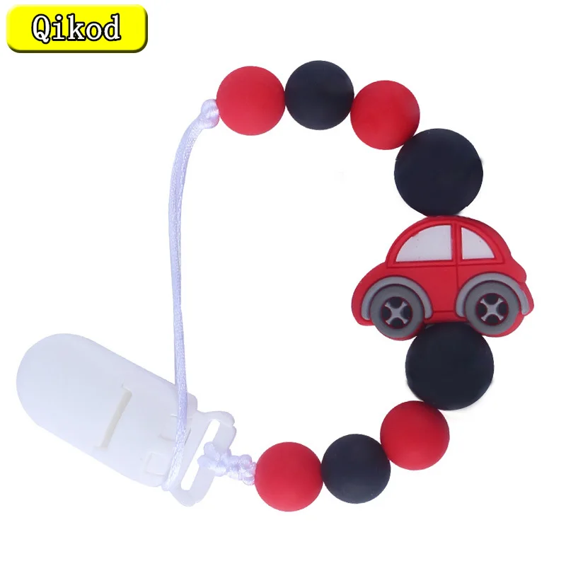 

Hot Sale Creative Baby Molars Silicone Beads Pacifier Clip Chain Silicone Car Teether Anti-lost Chain Baby Teether Gifts