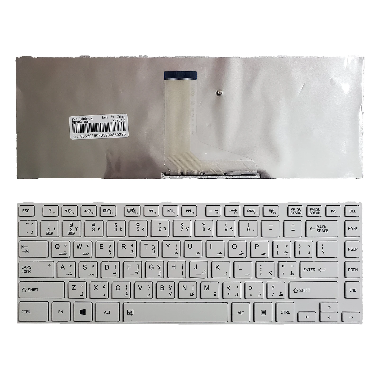 

NEW AR white KEYBOARD FOR Toshiba L840 L845 L845D L800 L805 L830 M800 M805 M840 M845