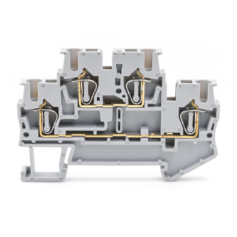 50 шт. двухслойная клеммная колодка STTB 2 5 мм на DIN-рейку эффективная электрическая