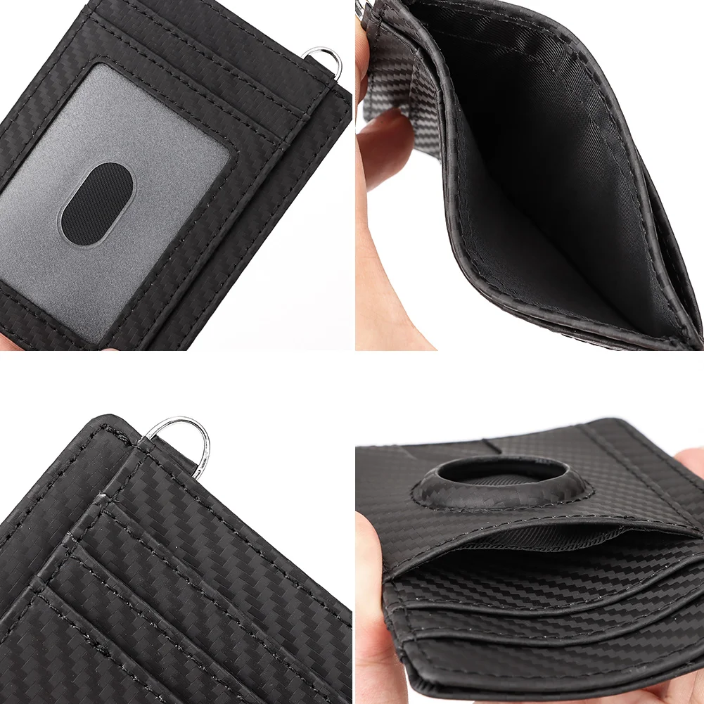Унисекс Кошелек Из Углеродного Волокна С RFID-блокировкой Тонкий Держатель Для