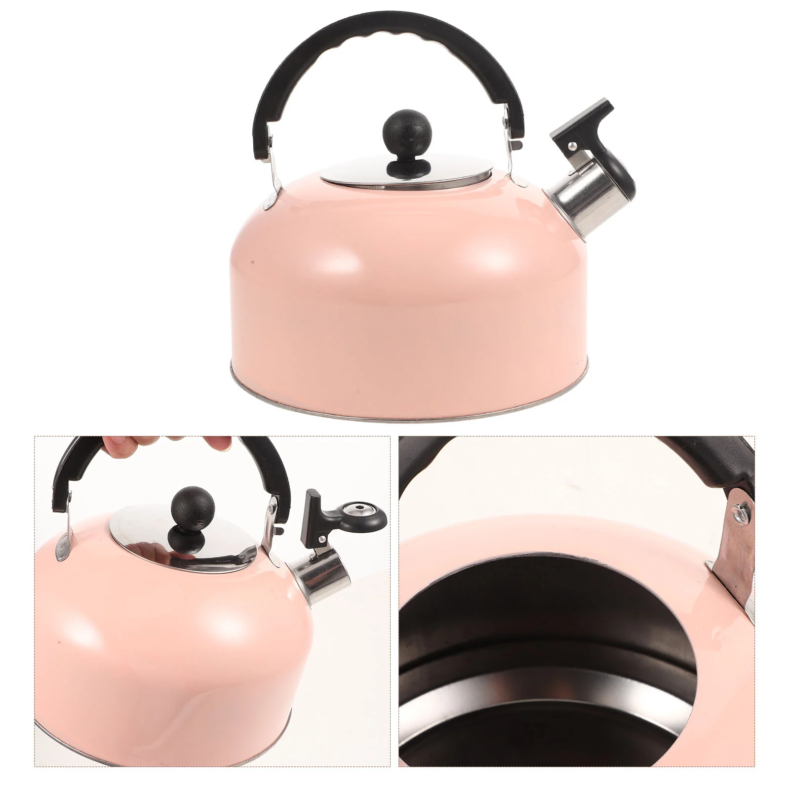

Kettle Water Whistling Boiling Teapot Pot Stainless Steel Tea Kettles Stovetop Boiler Container Stove Heating Whistle Flat