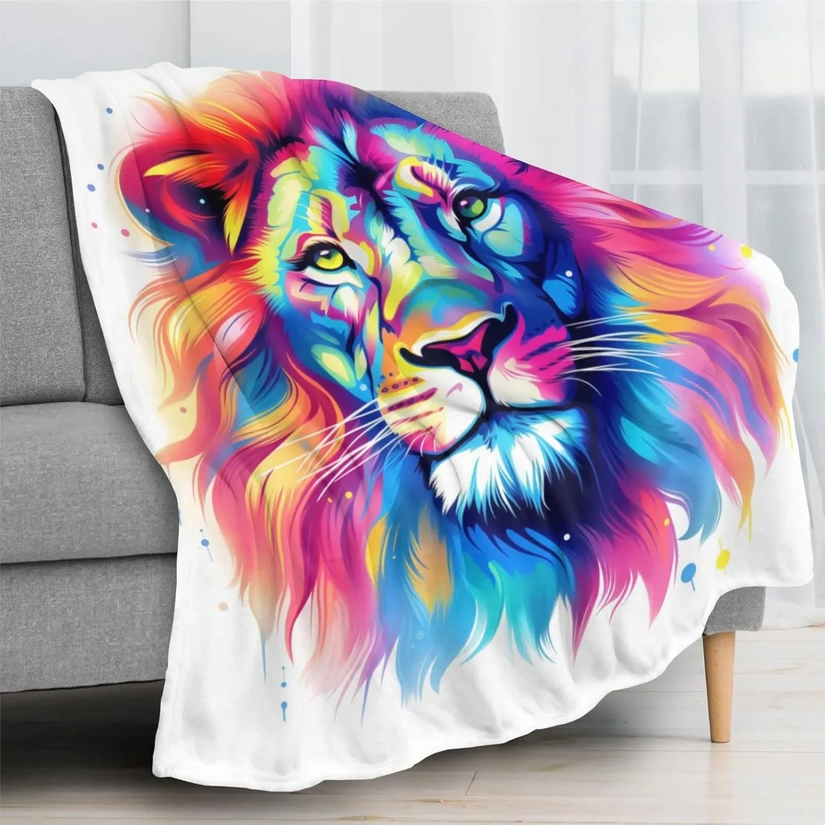 Одеяло с изображением льва подарки для детей маленьких девочек и мальчиков