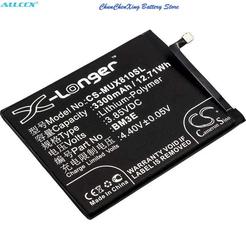 Cameron Sino 3300mAh Battery BM3E for Xiaomi Dipper M1803E1A M1803E1C M1803E1T M1808D Mi 8 Dual SIM TD-LTE
