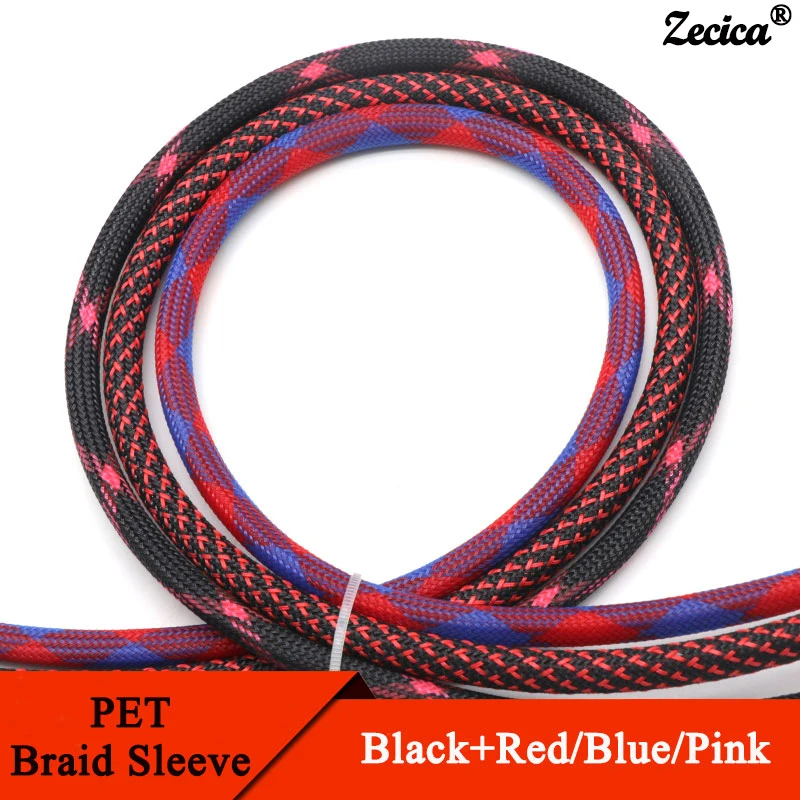 1/10M 2 4 6 8 10 12 14 16 18 20 25 30 40mm High Density PET Braided Expandable Sleeve Wire Wrap Insulated Nylon Protector Sheath