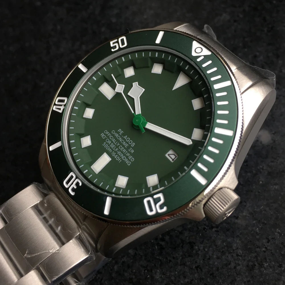

42mm men's watch stainless steel strap green dial fashion brand watch model Miyota automatic mechanical movement