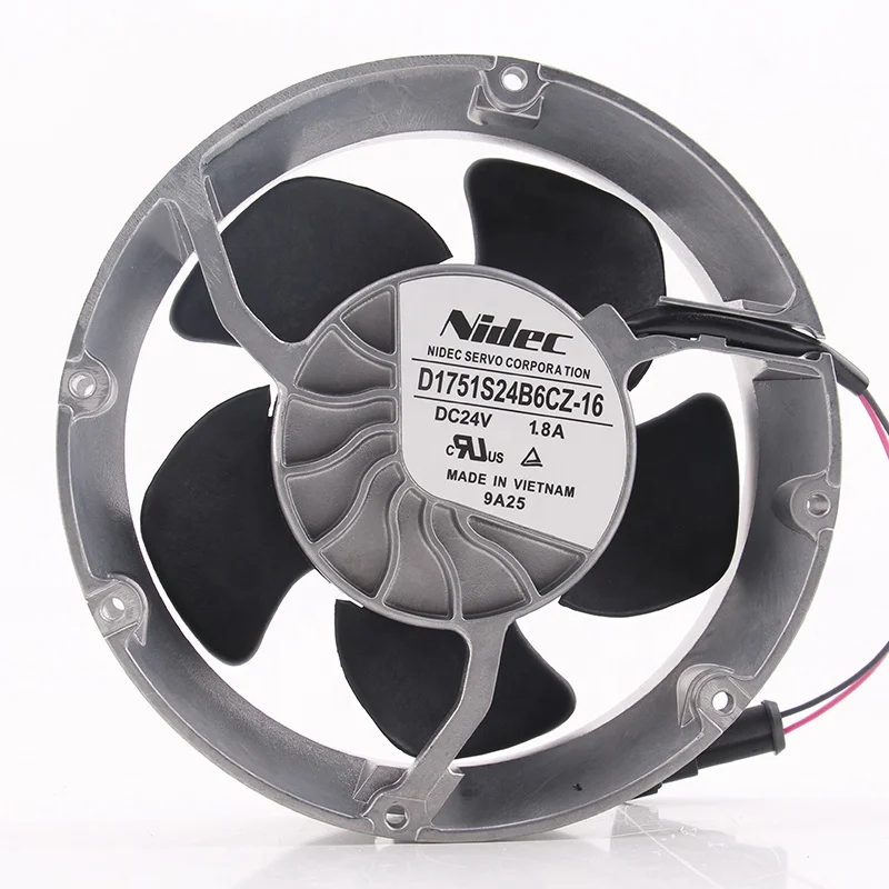 

NEW Original Japanese 12V 48V DC24V 1.8A EC AC 172X172X51MM 17251 17CM converter ABB axial flow D1751S24B6CZ-16 cooling fan