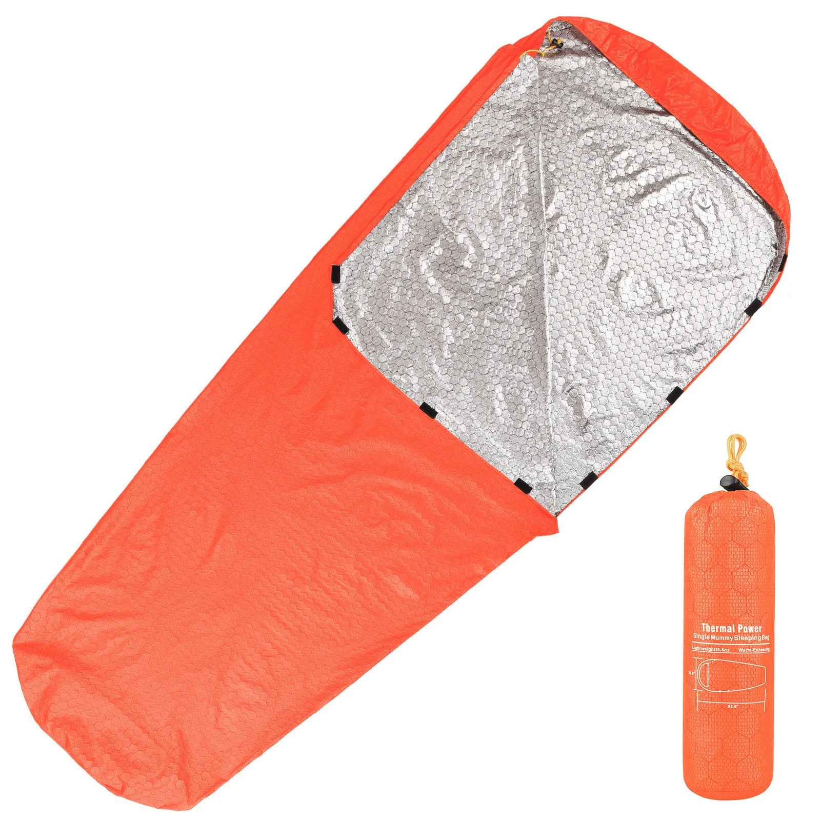

Экстренный спальный мешок, легкое водонепроницаемое тепловое одеяло для экстренных ситуаций, снаряжение для выживания на природе, приключения, кемпинга, пешего туризма