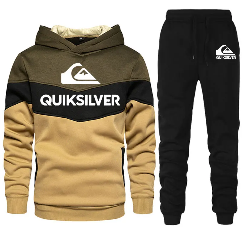 

New in men's sets Autumn and winter men's hoodie set casual warm sports sweater brand pullover jogging pants 2piece set