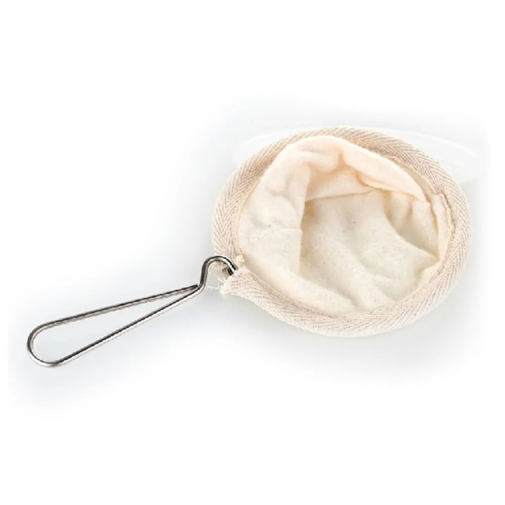 

Reusable Coffee Filter Bag Flannel Cloth Coffee Tea Strainer with Stainless Steel Handle Drip Coffee Maker Accessories