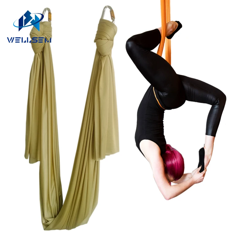 

New colors arrival 5m/set flying Yoga Hammock Swing Trapeze AntiGravity Inversion Aerial Traction Device Yoga fitness sports