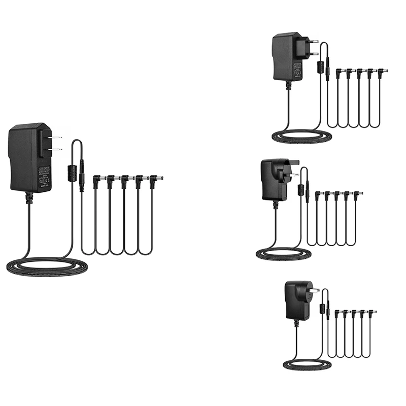 

Guitar Pedal Power Adapter Daisy Chain Cable 1 To 5 Way Guitar Effect Pedal Accessory 9V 850MA Adapter Converter