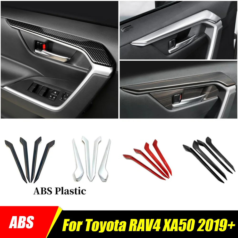 

ABS/нержавеющая сталь для Toyota RAV4 2019-2023 RAV 4 XA50, автомобильные дверные ручки, рамка, отделка, декоративная крышка, полоса, аксессуары для интерьера