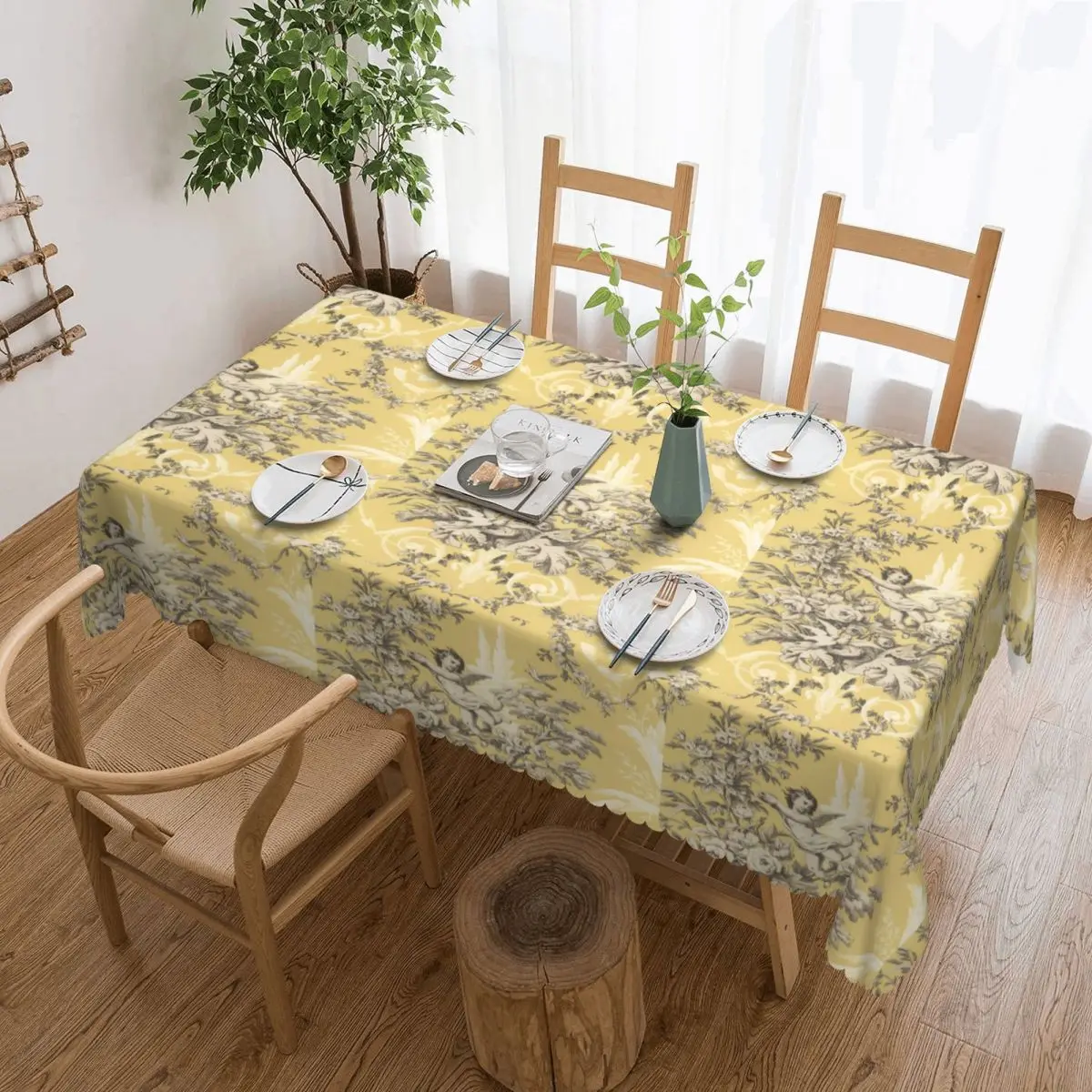 Прямоугольная винтажная скатерть французского интерьера под заказ маслостойкая