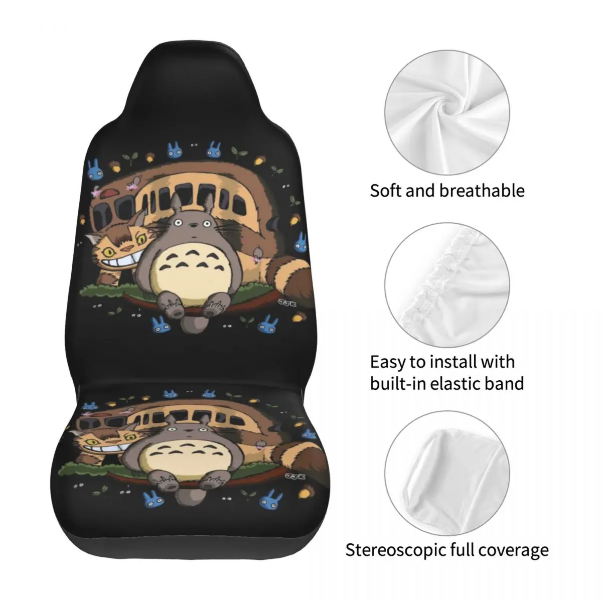 Универсальные автомобильные чехлы на сиденья My Neighbor Totoro манга подходят для
